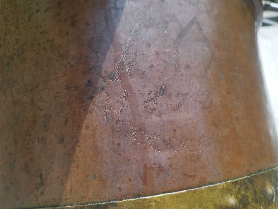 Oala de cupru decorațiune pensiune hotel conac muzeu