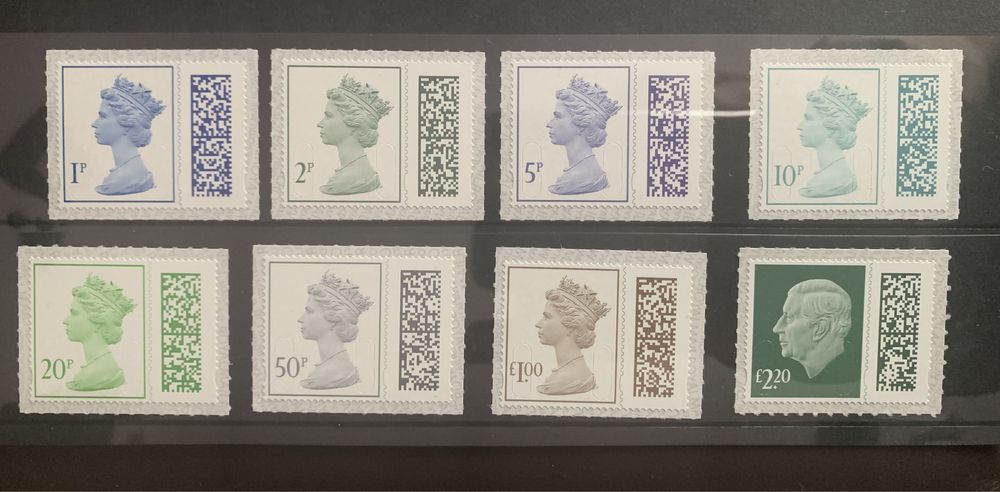 Set cu o serie timbre noi si plicuri FDE din UK