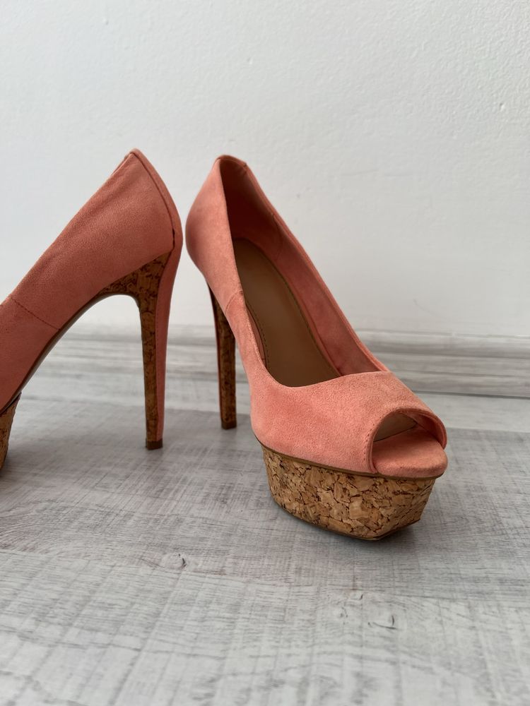 Pantofi Bershka , 37 , roz , 10cm