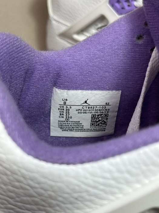 Air Jordan 4 Purple Oreo, mărimea 38
