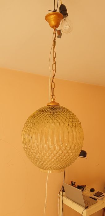 Accesoriu decorațiune înfrumusețare ambra sticla Germania 1960