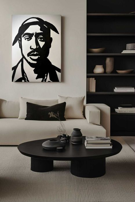 Tablou 2Pac pictat in acrilice pe panza 50x70
