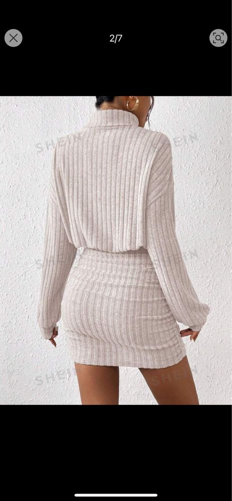 Rochie pulover toamna
