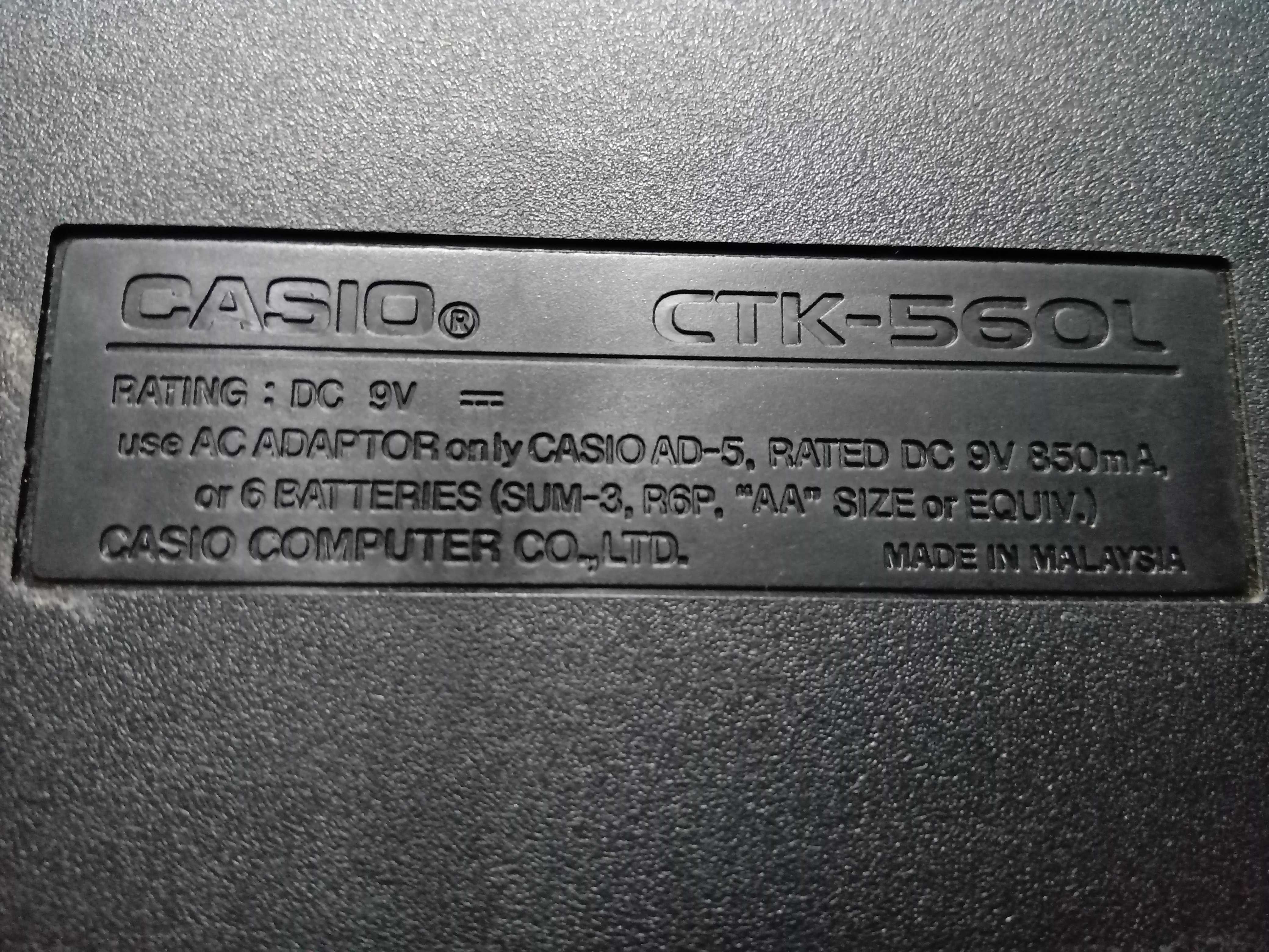 КЛАВИР CASIO CTK-560L Made in MALAYSIA 5 Октави/61 Светещи Клавиши