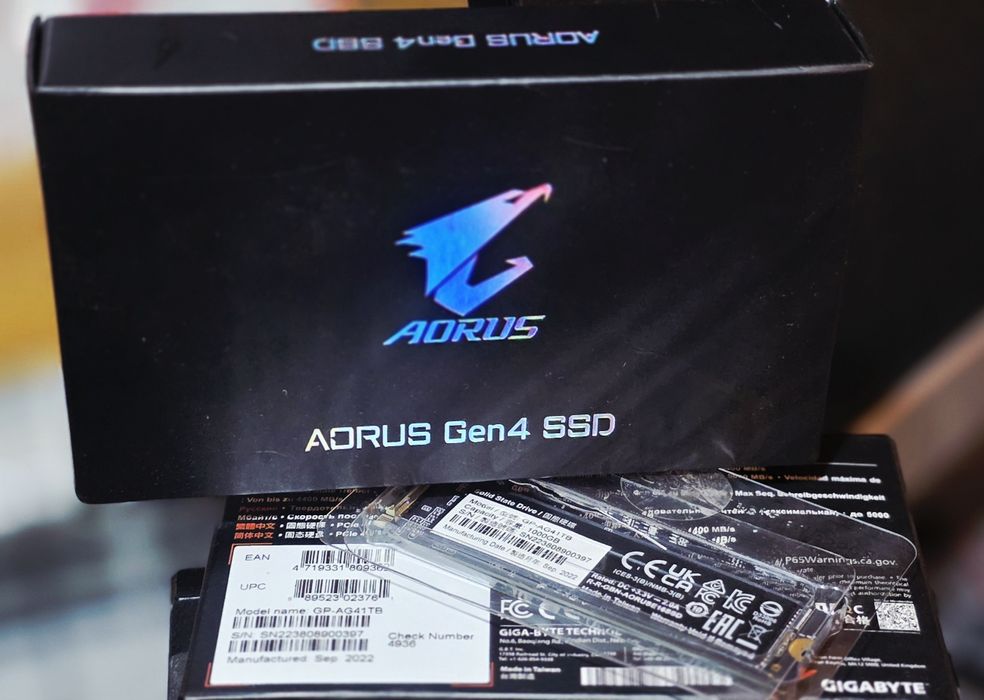1TB Gigabyte AORUS Gen4 NVMe M.2. SSD