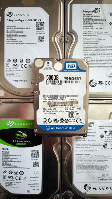 Жесткие диски 500, 1000, 2000гб