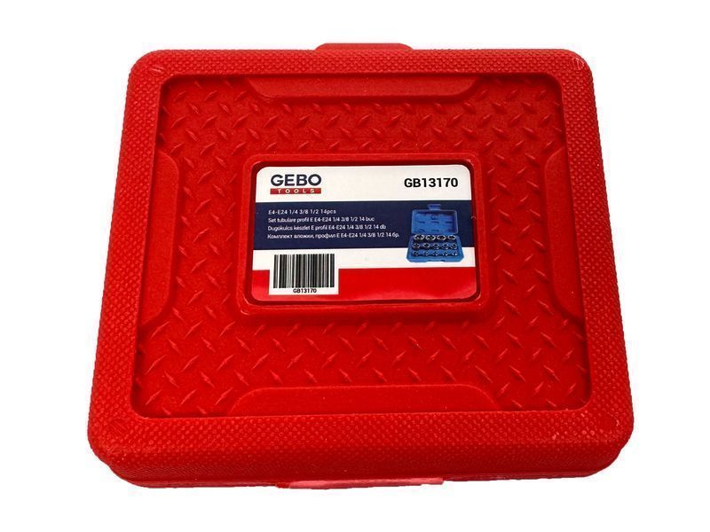 Комплект вложки профил е е4-е24 1/4 3/8 1/2 14 части gebo tools