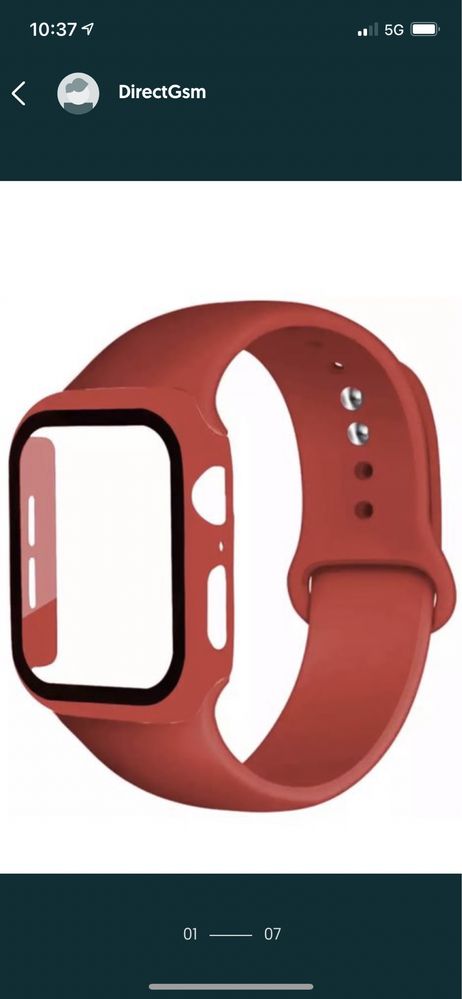 Curea Bratara TPU Cu Bumper Husa Compatibila Apple Watch