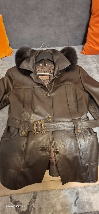 Geaca dama piele naturala romaneasca cu captusala pe fermoar