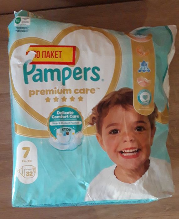 Пелени Pampers Premium Care Размер 7, 15 кг, 22 бр