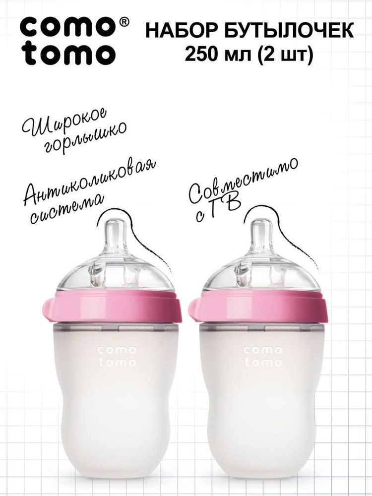 Бутылки Comotomo  +3m