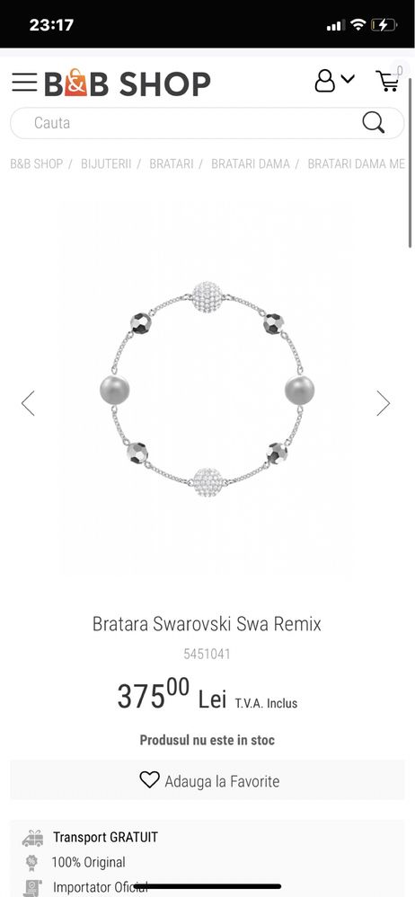 Bratara swarovsky