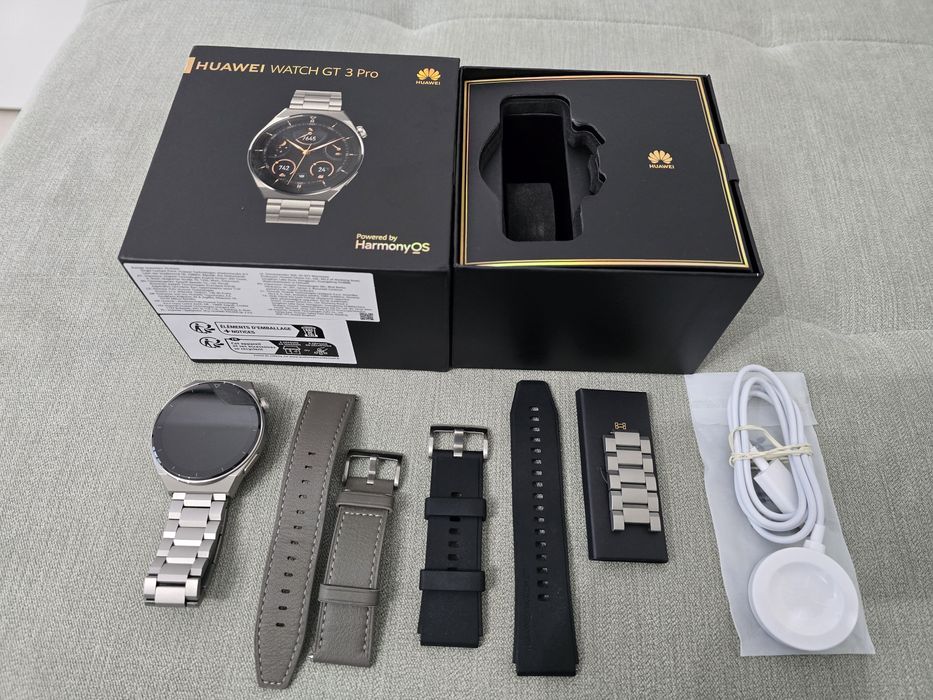 Ceas smartwatch Huawei GT 3 PRO Titan NOU + 2 curele originale Huawei