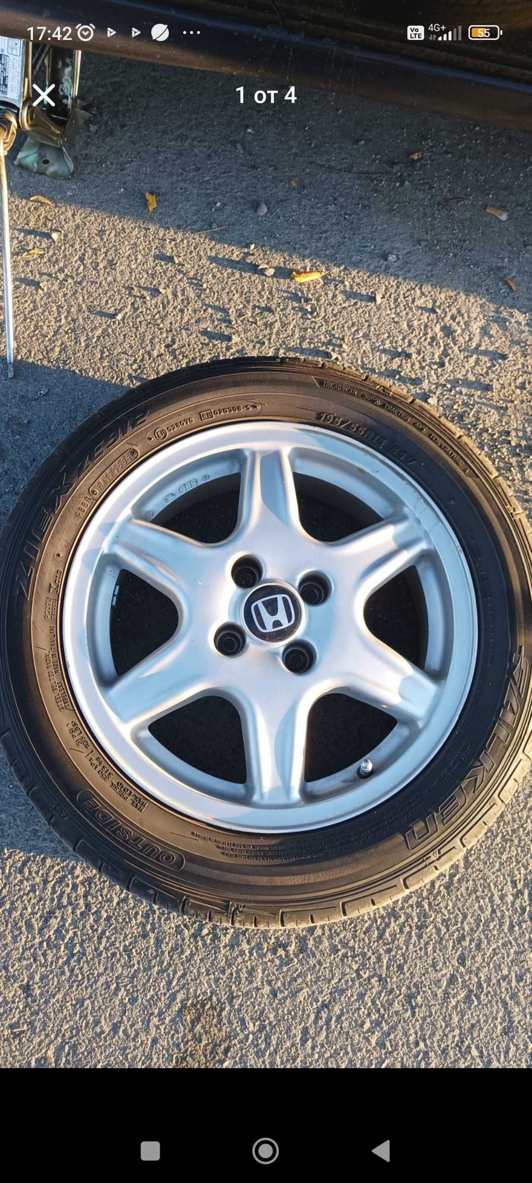 Запазени гуми  4х100 джанти 205/55/15