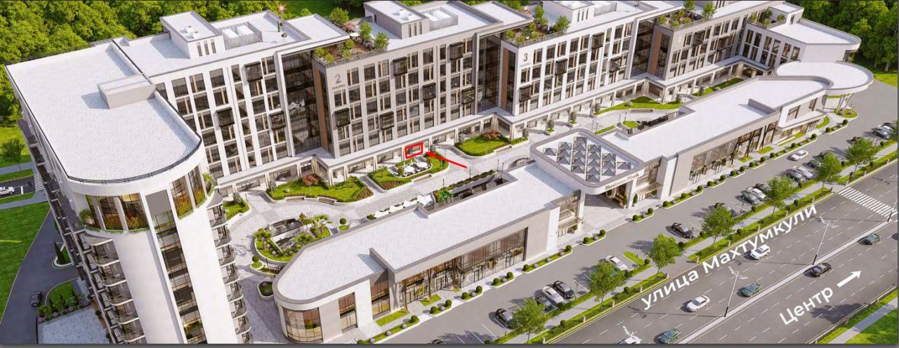 Коммерция  в аренду на первом этаже БЦ business park на Махтумкули