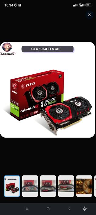 geforce gtx 1050 ti gaming x 4g