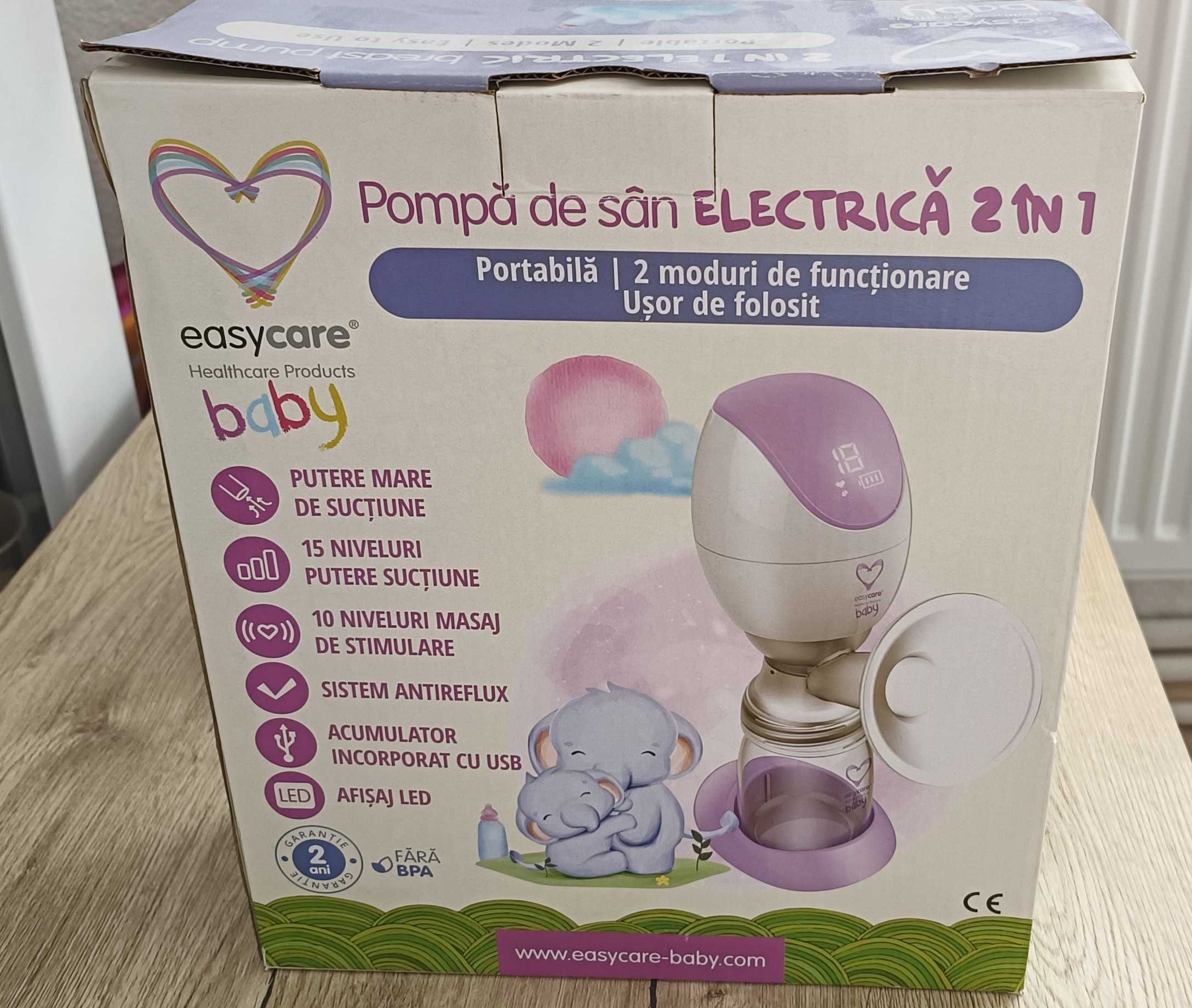 Pompă de sân electrica 2 in 1  Easy care