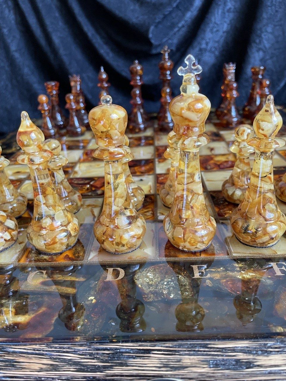 Янтарные шахматы, Эксклюзив, Ручная работа