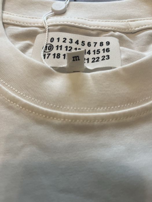 Tricou Maison Margiela MM6, alb, Marimea M, 100% bumbac