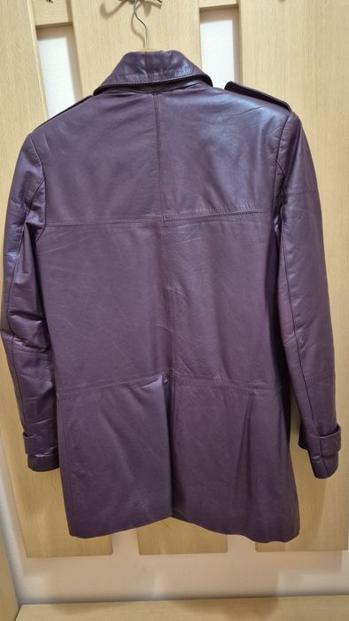Кожено яке телешка кожа лилаво