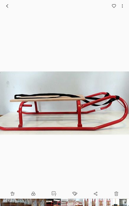 SANIE din metal cu sezut din lemn nouă - 100 Lei