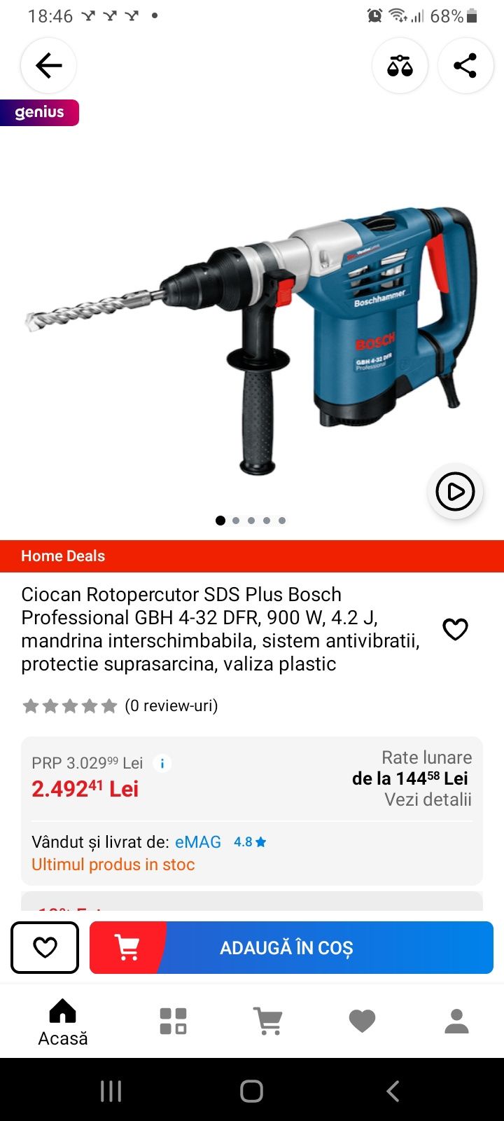 Rotopercutor Bosch GBH 4-32 DFR 900 W , fabric. 2021