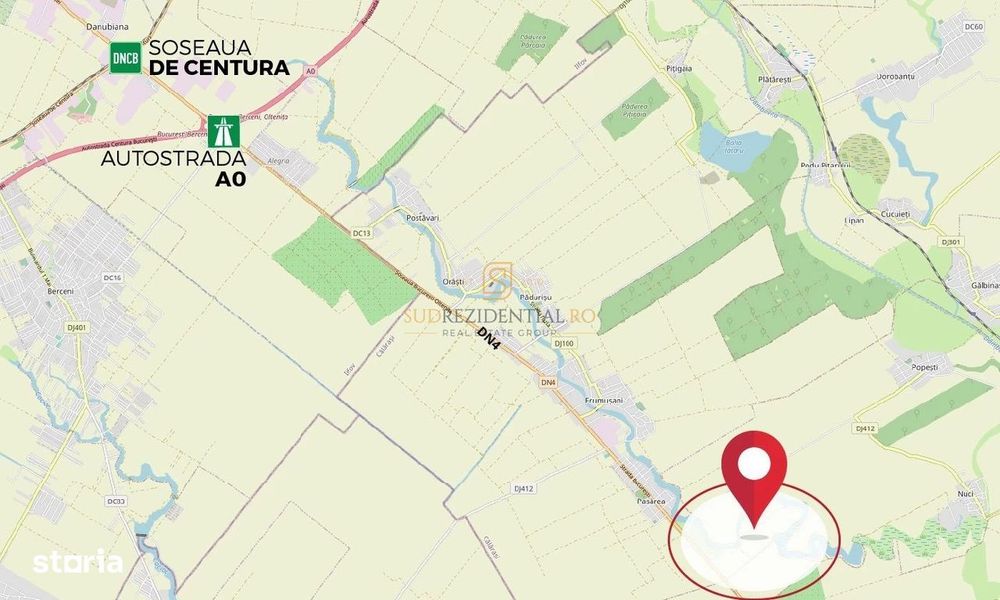 Teren ideal pentru dezvoltare rezidentiala, PUZ aprobat, Frumusani