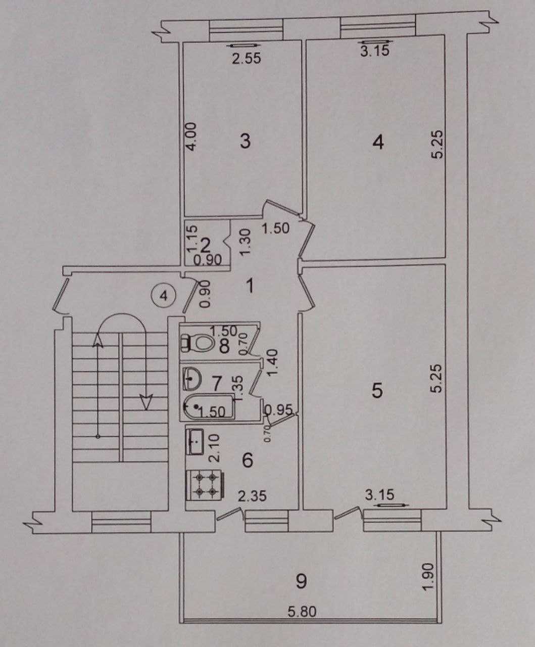 Квартира на Юнусабад 12 - 3 комнатная 69м2 на  2 этаже (NAG)