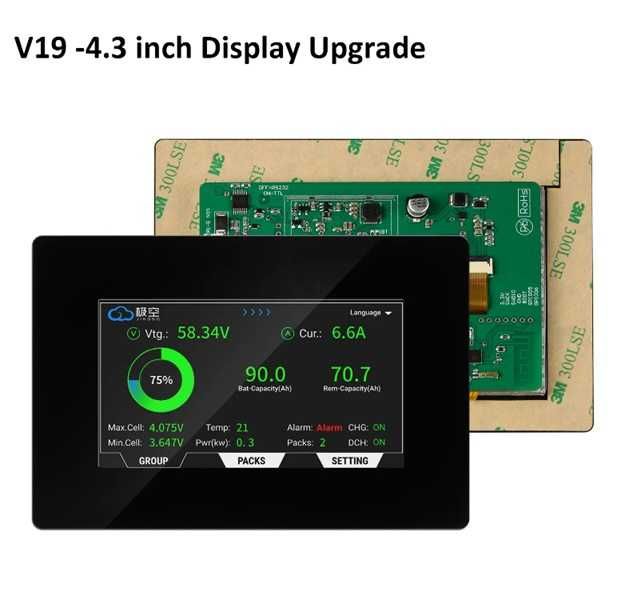BMS JK V19 JK-PB2A16S20P cu Display Touch 4.3inch inclus 200Ah/350Ah