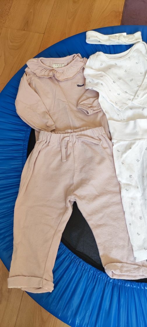 Лот дрешки/Красиви памучни комплекти бебешки H&M 6-9мес., 9-12 мес. П