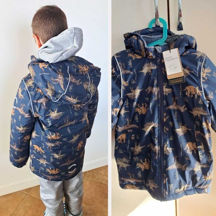 Ново зимно яке с динозаври за момче 110-116см