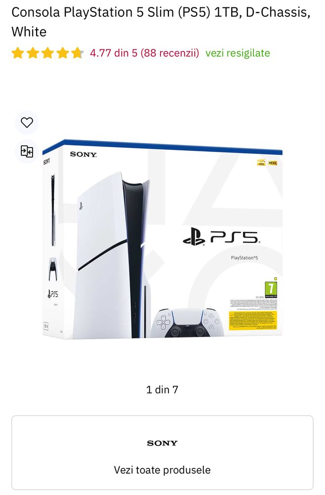 Ps 5 slim memorie 1Tera