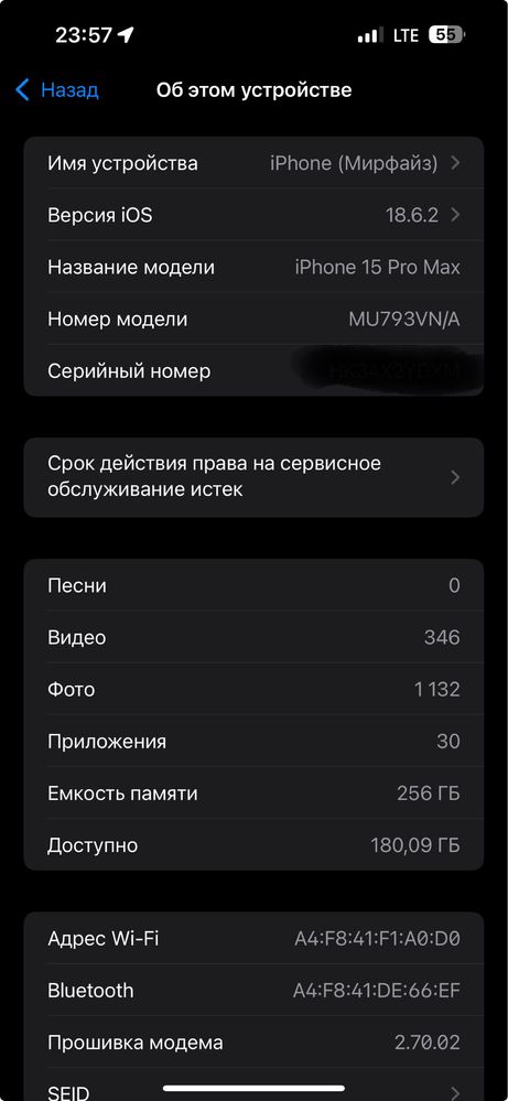 Iphone 15 pro max 256gb
