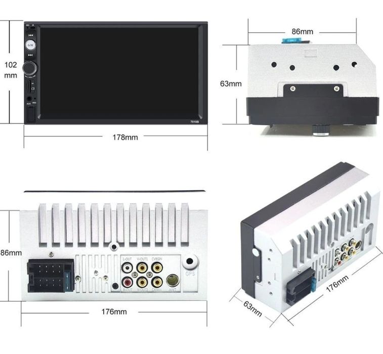 MP5 player multimedia 2DIN USB  Bluetooth audio video cameră marșarier