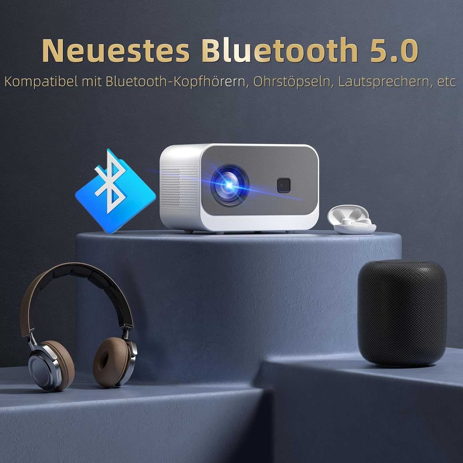 5G WiFi мултимедиен проектор с 4K, Bluetooth SAINYER A11