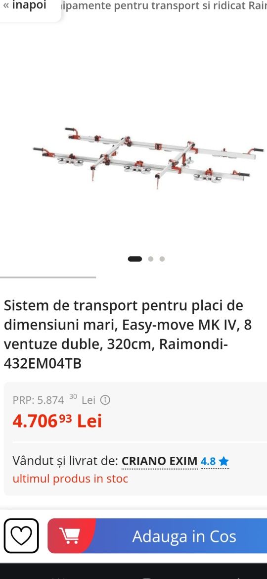 Easy-move MK IV, 8 ventuze duble, 320cm, Raimondi-432EM04TB