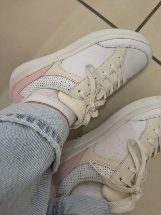 Sneakers damă din piele Tommy Hilfiger