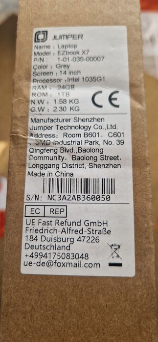 Laptop Jumper EZ Book X7