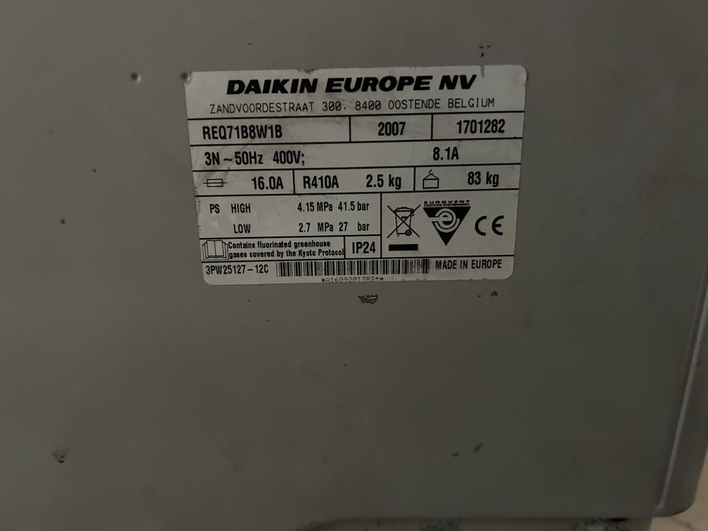 Подов климатик Daikin REQ71B8W1B