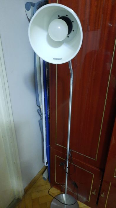 Lampa citit/lampadar din aluminiu cromat Ikea