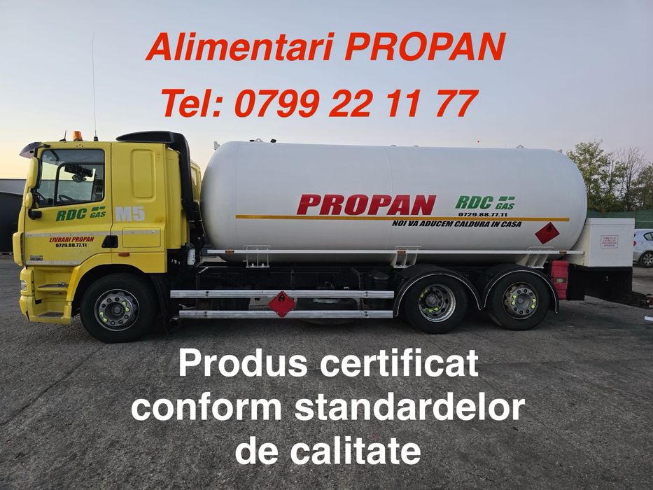 Alimentări cu PROPAN pret 3.29 lei\litru tva inclus (concentrație 98%)
