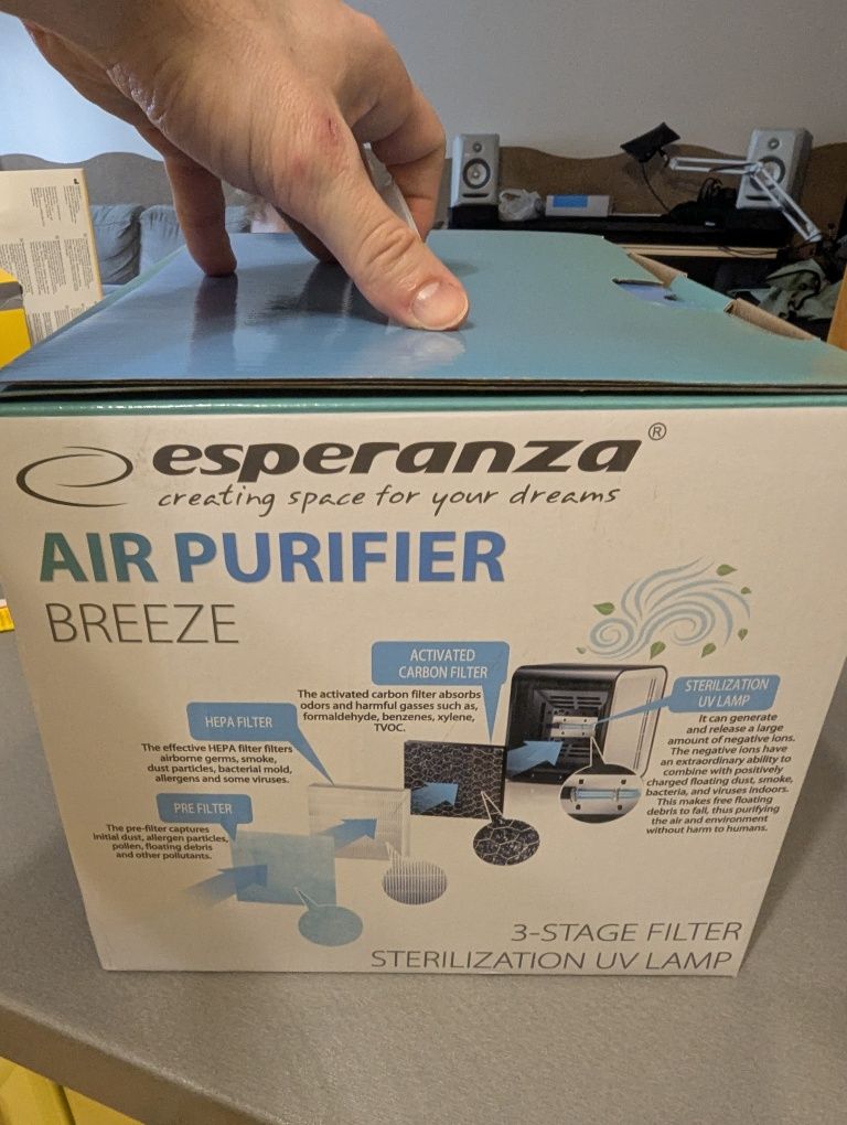 Пречиствател на въздух Esperanza EHP001 Breeze, черен