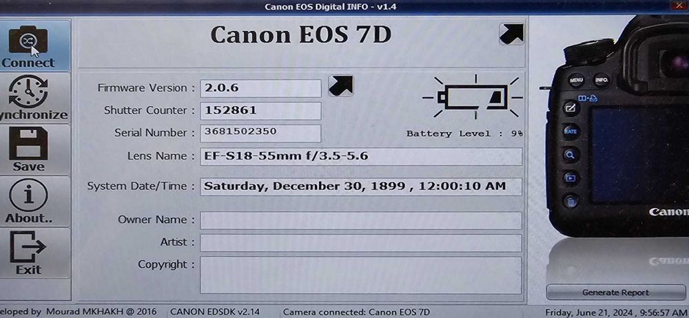 Aparat foto de aparat Canon eos 7d