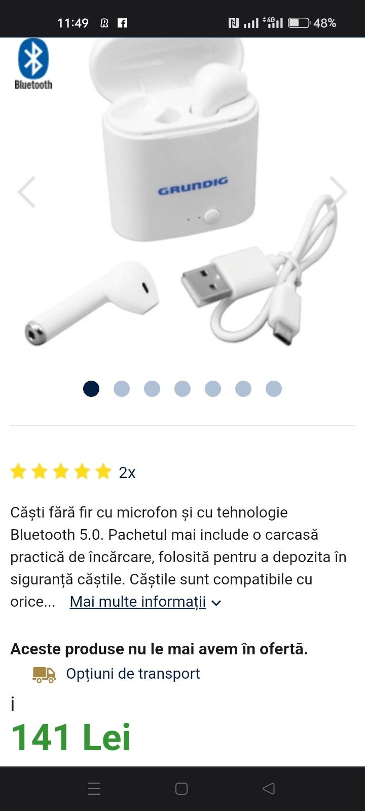 Căști fără fir cu Bluetooth Grundig