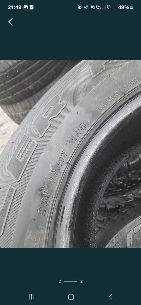 Vând 2 sau 4 anvelope 265 65 17 brigestone de iarna bune  preț 150 lei