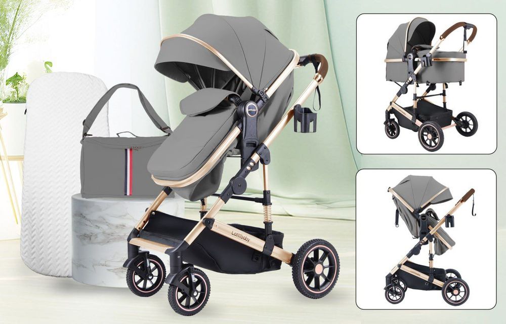 Детская коляска 2 в 1 Lattibaby (люлька + прогулочный блок)