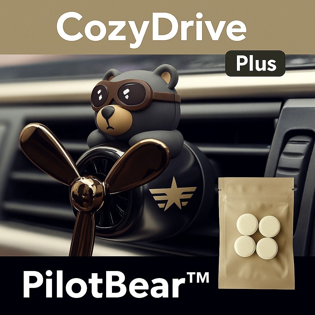 PilotBear + 4 таблетки – ароматизатор за кола с избор на аромат