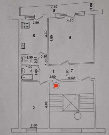2-х Комнатная квартира возле "Сеул Мун Центр города