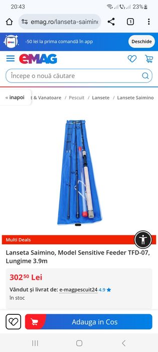 De vanzare 4 lansete feeder saimino