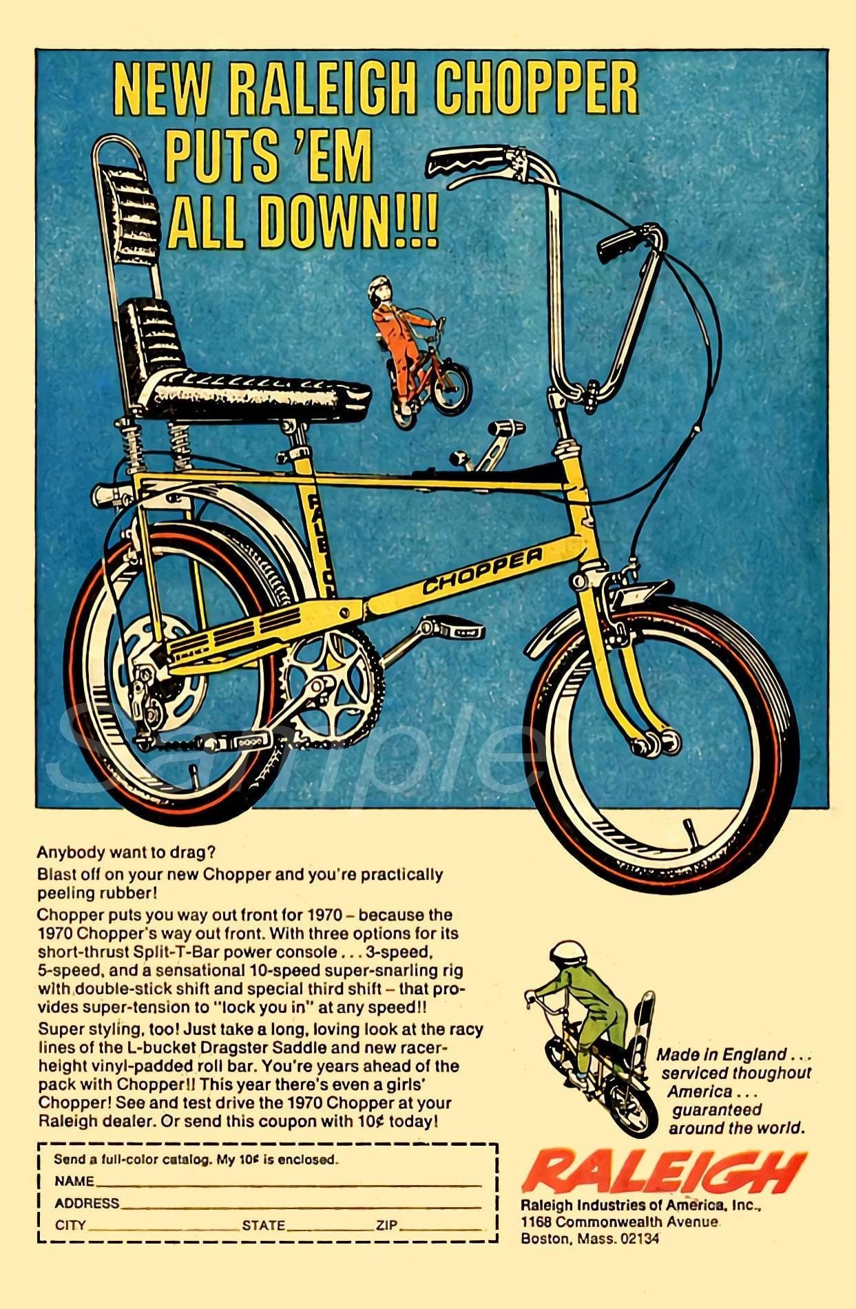 Bicicleta Raleigh Chopper - Editie limitata  1/500 bucăți- Colectie